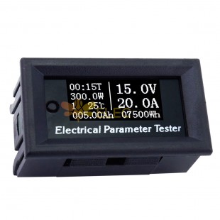 100V/20A 7in1 OLED Multifunktionstester Spannung Strom Zeit Temperatur Kapazität Voltmeter Amperemeter