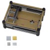 3,5-Zoll-Display 9-lagiges Acrylgehäuse mit Schraube + silbernem Kühlkörper und dünnem Kupfer-Kit für Raspberry Pi 4B