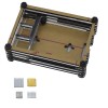 3.5Inch Display 9-Layer Acrylic Case Shell with Screw + Silver Heatsink & Thin Copper Kit for Raspberry Pi 4B