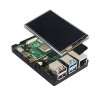 3.5 inç MHS LCD Ekran + Şeffaf/Siyah Çift Kullanım Kutusu Raspberry Pi 4 Model B için ABS Kılıf Kiti Transparent