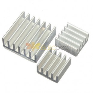 3pcs Adhesive Aluminum Heat Sink Cooler Kit For Cooling Raspberry Pi