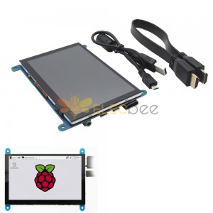 5 polegadas 800x480 hdmi touch tela lcd capacitiva com menu osd para raspberry pi 3 b+/bb preto