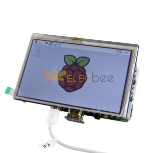 شاشة 5 بوصة عالية الدقة TFT LCD تعمل باللمس لـ Raspberry PI 2 موديل B / B + / A + / B.