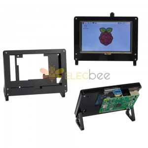 شاشة عرض LCD مقاس 5 بوصات من الأكريليك ، حامل حامل لجهاز Raspberry Pi 3B + (Plus)