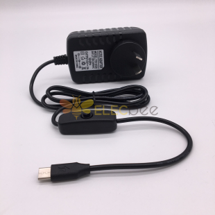 5V 3A Type-C Power Supply US/EU/AU/UK Plug with ON/OFF Switch Разъем питания для Raspberry Pi 4 AU Plug