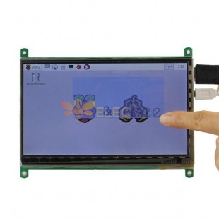 شاشة لمس تكاثفية عالية الدقة مقاس 7 بوصة شاشة عرض TFT LCD لجهاز Raspberry Pi B / B + / Pi2