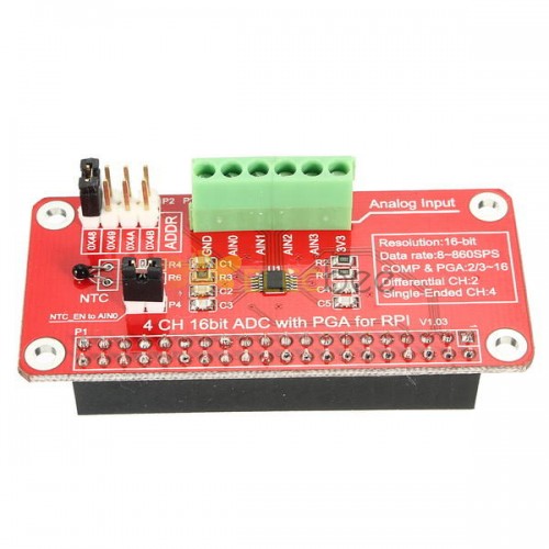 ADS1115-ADC Module For Raspberry Pi 3 / 2 / B+