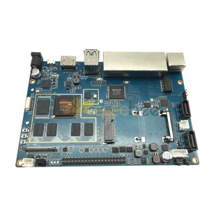 Banana Pi BPI-R2 MT7623N ARM quadricœur Cortex-A7 2G DDR3 4G Ports LAN 1G WAN 8 Go eMMC avec WIFI et Bluetooth Carte de développement informatique intégrée à carte unique Mini carte d'apprentissage PC