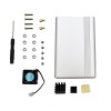 Raspberry Pi 3B için Siyah / Gümüş Alüminyum Alaşımlı Koruyucu Kılıf + Soğutma Fanı + Soğutucu Kiti Silver