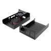 Carcasa de aluminio negro/plateado con ventilador de refrigeración para Raspberry Pi 4 Modelo B Black
