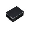 Schutzgehäuse aus schwarzer Aluminiumlegierung mit Lüfter und Kühlkörper für Raspberry Pi 3 B/B+