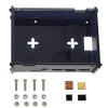 黑色 DIY 亞克力盒外殼帶螺絲和黑色大銅鋁散熱器，適用於 3.5 英寸 TFT 屏幕樹莓派 4B