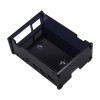 黑色 DIY 亞克力盒外殼帶螺絲和黑色大銅鋁散熱器，適用於 3.5 英寸 TFT 屏幕樹莓派 4B