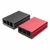 جراب الضميمة الواقي من سبائك الألومنيوم باللون الأسود / الأحمر لـ Raspberry Pi 3 موديل B + (زائد) Black