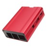 Caixa protetora de liga de alumínio preto/vermelho para Raspberry Pi 3 Modelo B+(mais)