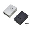 Carcasa protectora de aleación de aluminio negra/plateada para Raspberry Pi 4 Silver