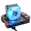블랙/투명/RGB 다채로운 5 레이어 아크릴 케이스 + 슈퍼 방열 ICE-Tower CPU V2.0 라즈베리 파이 4B 용 냉각 팬 키트