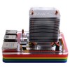 블랙/투명/RGB 다채로운 5 레이어 아크릴 케이스 + 슈퍼 방열 ICE-Tower CPU V2.0 라즈베리 파이 4B 용 냉각 팬 키트