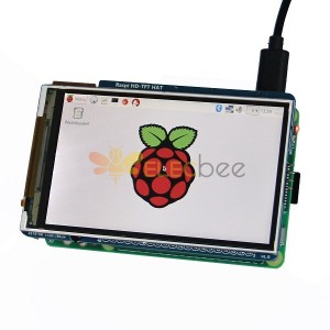 Bouclier d'affichage TFT HD 3,5 pouces 800x480 pour Raspberry Pi 3B 2B avec 2 touches et télécommande IR