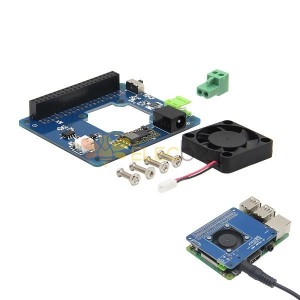Ventilador de controle de temperatura inteligente programável e placa de expansão de energia para Raspberry Pi