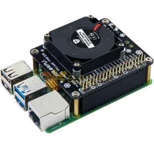 Охлаждающий вентилятор для макетной платы Raspberry Pi 4B, подходящий для турбовентилятора RaspberryPi со светодиодной подсветкой A