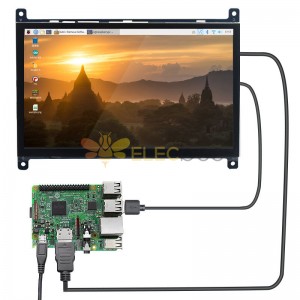 Raspberry Pi 4B LCD Kapasitif Dokunmatik Ekran 7 inç HDMI HD Ekran USB Sürücüsüz 1024x600PX IPS