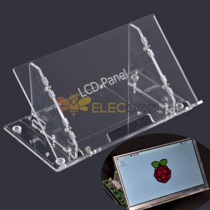 Support transparent de logement d'écran d'affichage à cristaux liquides de 7 pouces pour l'écran de Raspberry Pi 7 pouces