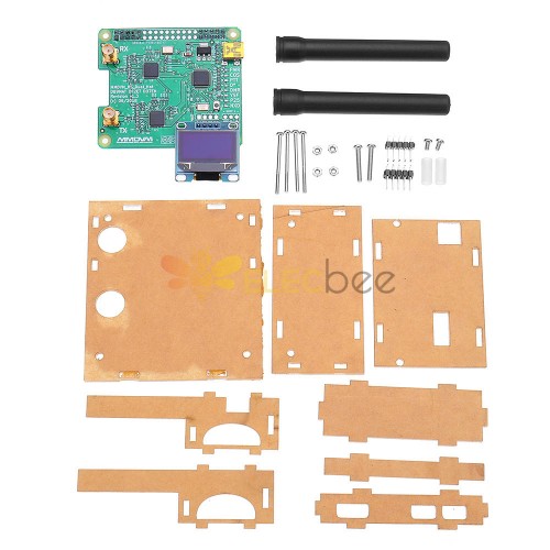 USB Communication Duplex MMDVM Hotspot Support P25 DMR YSF + OLED Screen + 2PCS Antenna + Case For Raspberry Pi