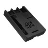 Estuche ultrafino ABS Exclouse Caja portátil Soporte GPIO Cable de cinta para Raspberry Pi 3 Modelo B + Black