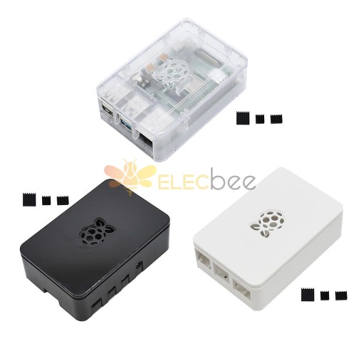 Güncellenmiş Siyah/Beyaz/Şeffaf ABS Kasa V4 Raspberry Pi 4B için Isı Emicili Muhafaza Kutusu Black