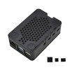 Güncellenmiş Siyah/Beyaz/Şeffaf ABS Kasa V4 Raspberry Pi 4B için Isı Emicili Muhafaza Kutusu Black