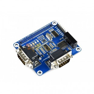 2-Channel Isolated RS232 Expansion HAT SC16IS752+SP3232 for Raspberry Pi