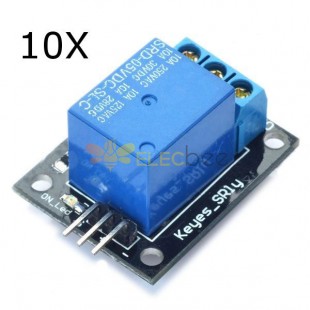 10 pièces 5V Module de relais 5-12V TTL Signal 1 canal carte d'extension de haut niveau