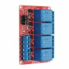 10Pcs DC12V 4 Channel Level Trigger Optocoupler Relay Module Power Supply Module