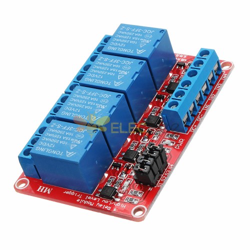 10Pcs DC12V 4-канальный триггер оптопары релейный модуль модуль питания