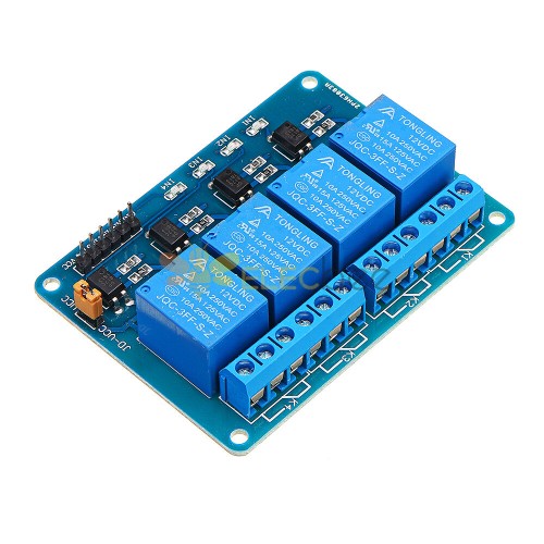 Module relais 12V 4 canaux PIC ARM DSP AVR MSP430 Geekcreit pour Arduino -  produits compatibles avec les cartes officielles Arduino