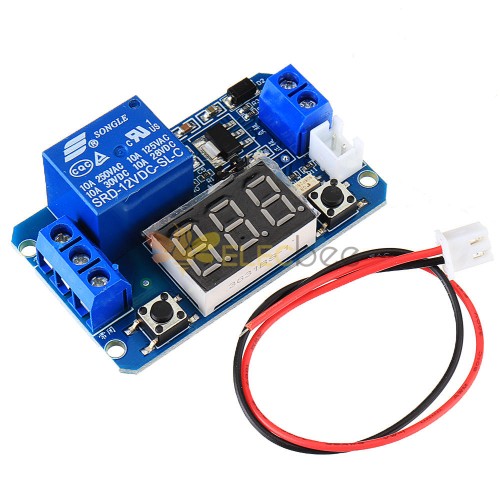 MODULO RELE 12VDC CON TIEMPO DE RETARDO 1~10 SEGUNDO.