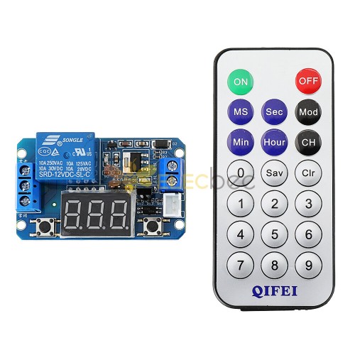 1 pièces 12V DC télécommande infrarouge pleine fonction Module de relais de  temporisation de Cycle de retard avec affichage numérique LED