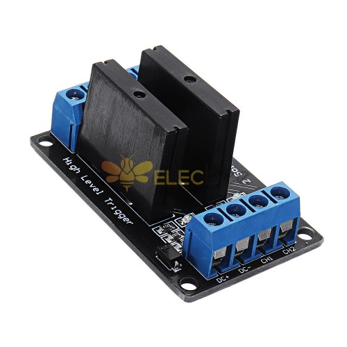 2 Channel DC 12V Relay Module Solid State High and low Level Trigger 240V2A low level