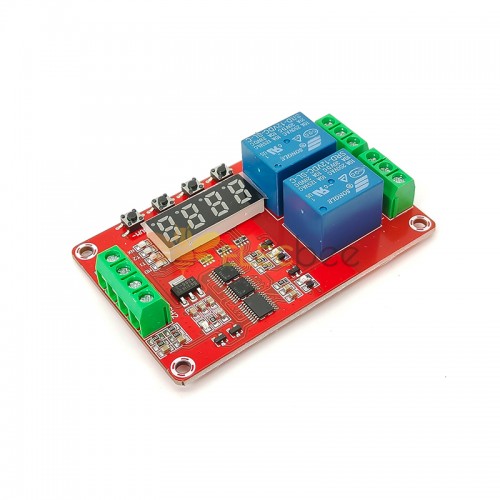 2-Kanal-Multifunktions-Relaismodul mit Verzögerung, Selbstverriegelung, Zykluszeit, Zeitrelais, 5 V/12 V/21 V 24V