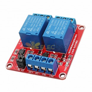 Module d'alimentation de module de relais d'optocoupleur de déclencheur de niveau de canal 24V 2 pour Arduino