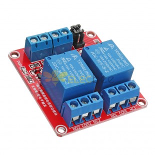 Módulo de relé optoacoplador de nível de 2 canais 5V 3 peças para Arduino