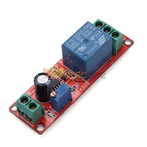 переключатель таймера задержки 3pcs регулируемый 0-10sec с электрическим входом 12V 10A NE555