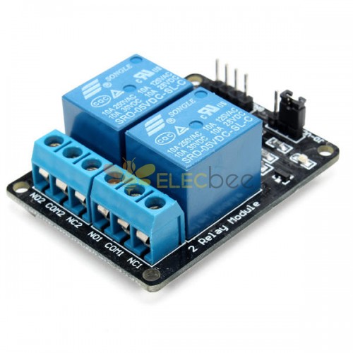 5Pcs DC5V 2 Way 2CH Channel Relay Module With Optocoupler Protection