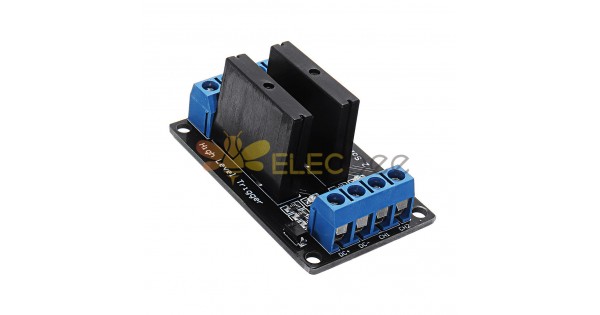 5pcs 2 canali DC 12V modulo relè a stato solido trigger di alto livello  240V2A per Arduino