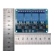 5pcs 5V 4 Channel Relay Module PIC DSP MSP430 Blue for Arduino - products that work with official Arduino boards