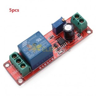 5pcs Delay Timer Switch Adjustable 0-10sec With NE555 Electrical Input 12V 10A