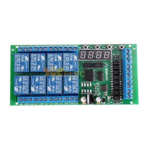 DC 12V 8 Channel Multifunction Timer Delay Relay Board Timing Loop ...