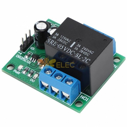 DR25E01 DC 6-24V 3-5A Flip-Flop Latch DPDT Relay Module Bistable Self ...