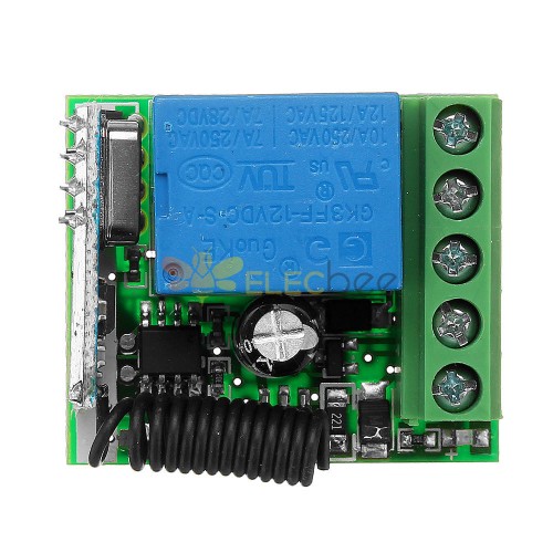 RéCepteur de Commutateur Sans Fil RF 433 Mhz DC 12V Module RéCepteur à  Relais Unique avec